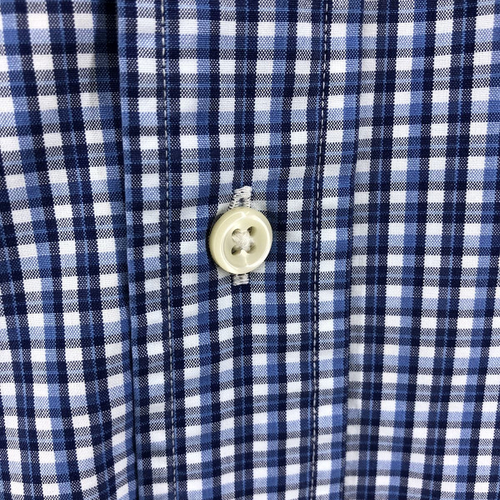 Ralph Lauren Classic Fit Long Sleeve Button Down Check Shirt Men's XL cotton blue type Vintage Second Hand