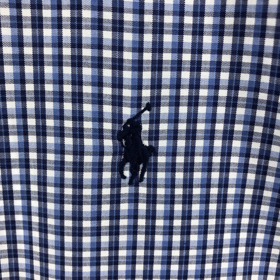 Ralph Lauren Classic Fit Long Sleeve Button Down Check Shirt Men's XL cotton blue type Vintage Second Hand