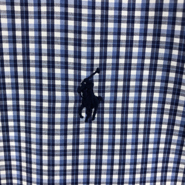 Ralph Lauren Classic Fit Long Sleeve Button Down Check Shirt Men's XL cotton blue type Vintage Second Hand