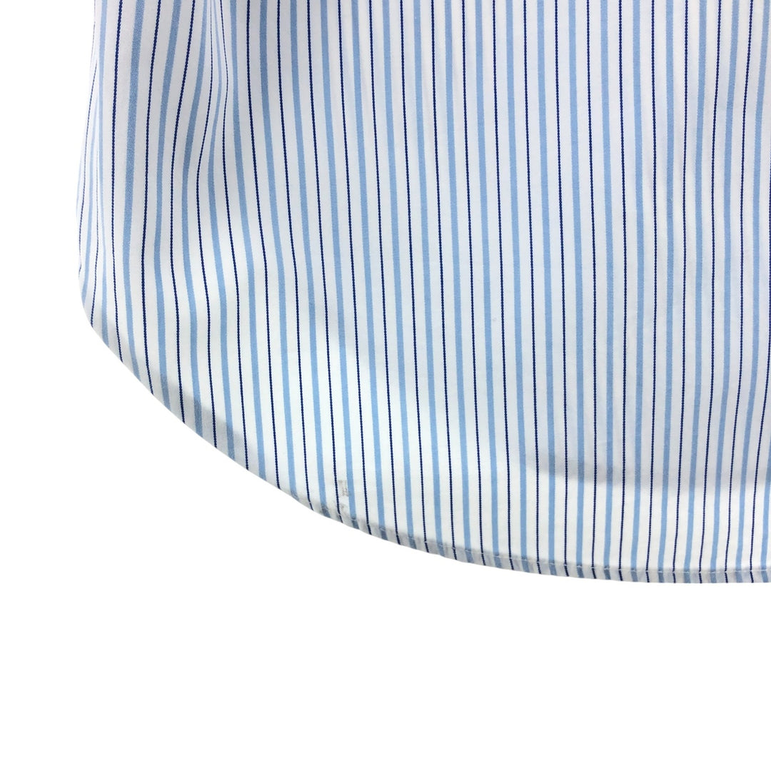 Ralph Lauren POLO RALPH LAUREN Long Sleeve Striped Shirt Men's XL cotton blue type Vintage Second Hand