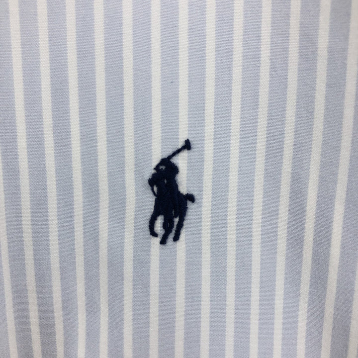 Ralph Lauren RALPH LAUREN GOLF TILDEN Long Sleeve Button Down Striped Shirt Men's L cotton Blue type light blue Vintage Second Hand