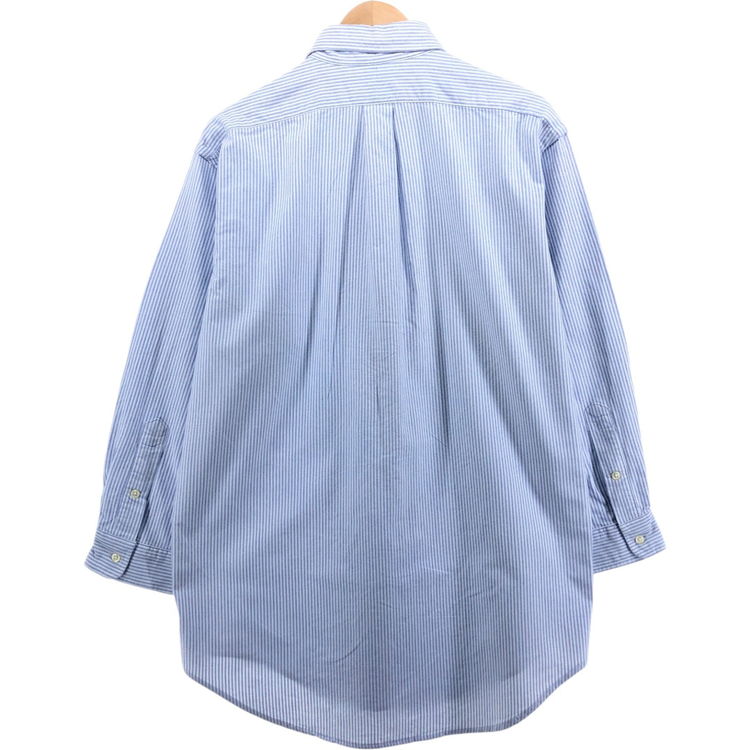 Ralph Lauren POLO by Ralph Lauren Long Sleeve Button-Down Striped Shirt Made in Canada Men's L cotton Blue type light blue Vintage Second Hand