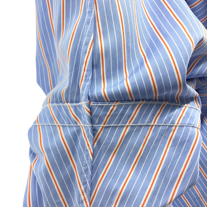 Ralph Lauren POLO by Ralph Lauren ESTATE Wide collar long sleeve striped shirt Men's L size cotton Blue type light blue Vintage Second Hand