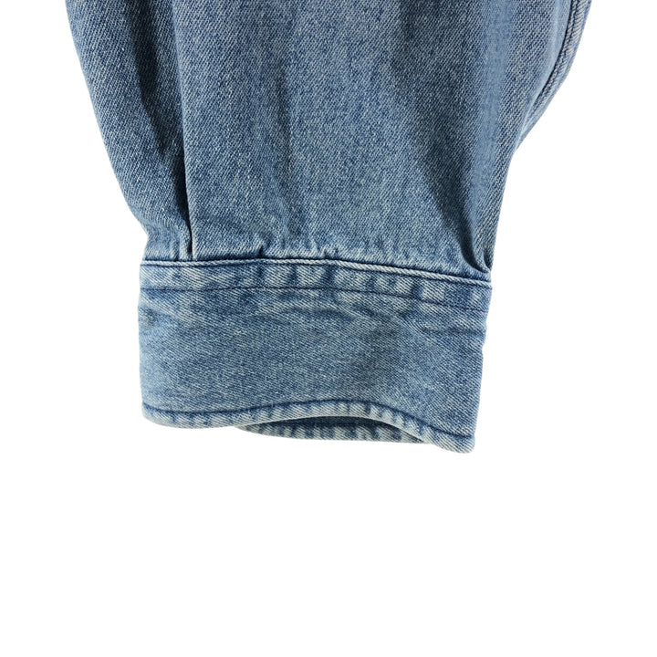 Vintage 90'S Tommy Hilfiger long-sleeved button-down denim shirt, size L, men's size L cotton blue type Vintage Second Hand