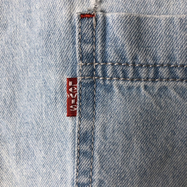 90'S Levi's Long Sleeve Denim Shirt, Men's Size L, Vintage cotton Blue type light blue Vintage Second Hand