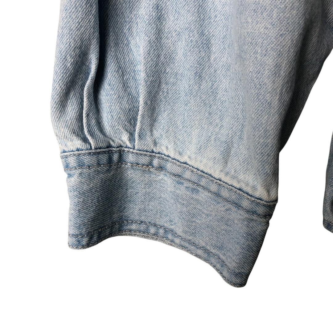 90'S Levi's Long Sleeve Denim Shirt, Men's Size L, Vintage cotton Blue type light blue Vintage Second Hand