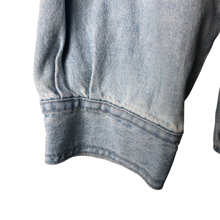 90'S Levi's Long Sleeve Denim Shirt, Men's Size L, Vintage cotton Blue type light blue Vintage Second Hand