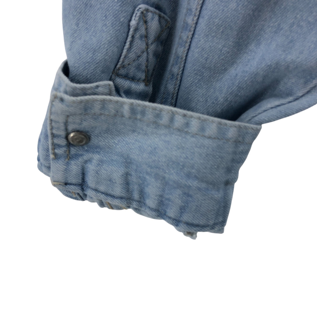 PROLEN Long Sleeve Denim Shirt, Men's Size L cotton Blue type light blue Vintage Second Hand