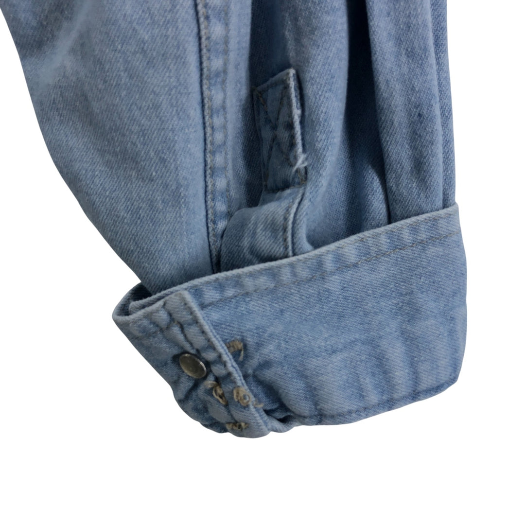 PROLEN Long Sleeve Denim Shirt, Men's Size L cotton Blue type light blue Vintage Second Hand