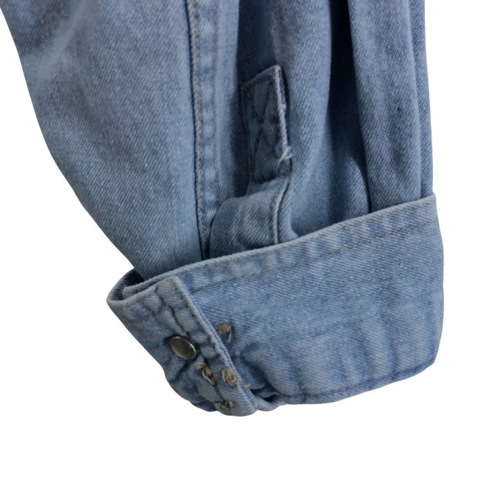 PROLEN Long Sleeve Denim Shirt, Men's Size L cotton Blue type light blue Vintage Second Hand