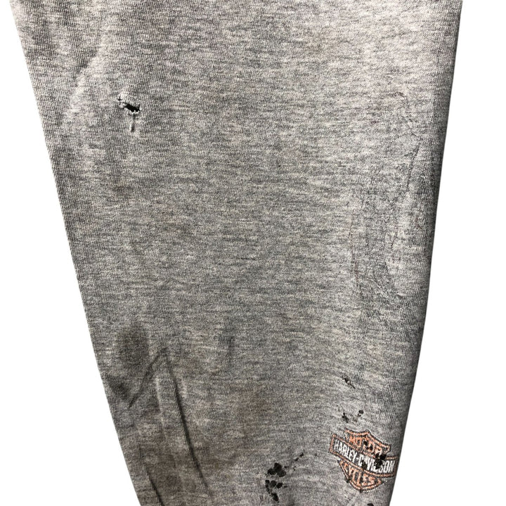 00'S Harley-Davidson Dragon Pattern Long T-shirt Made in USA Men's XL cotton gray type Vintage Second Hand