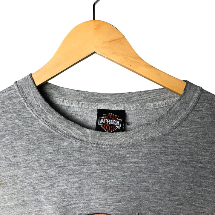 00'S Harley-Davidson Dragon Pattern Long T-shirt Made in USA Men's XL cotton gray type Vintage Second Hand