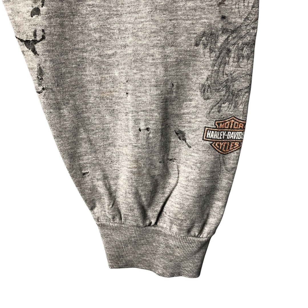 00'S Harley-Davidson Dragon Pattern Long T-shirt Made in USA Men's XL cotton gray type Vintage Second Hand