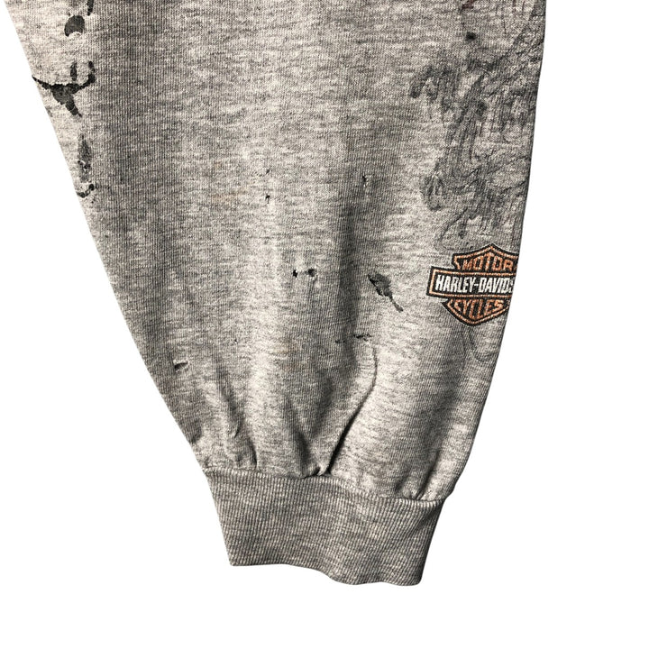 00'S Harley-Davidson Dragon Pattern Long T-shirt Made in USA Men's XL cotton gray type Vintage Second Hand