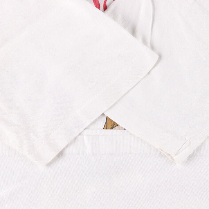 90'S Fruit of the Loom Letter to the Corinthians Message Print T-Shirt, Made in USA, Men's XL, Vintage cotton white type Vintage Second Hand
