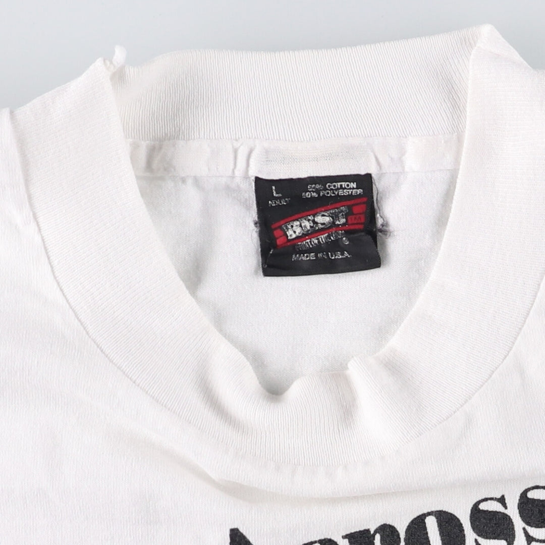 90'S Fruit of the Loom printed T-shirt, made in the USA, men's size L, vintage cotton white type Vintage Second Hand