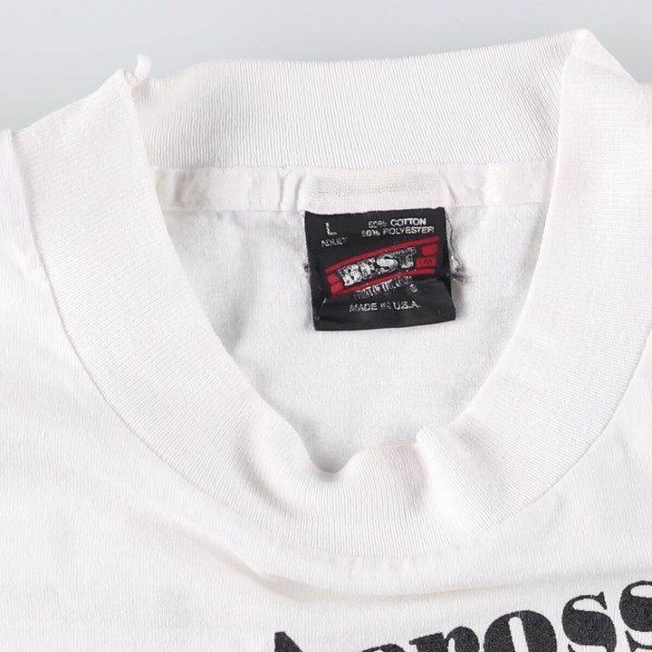 90'S Fruit of the Loom printed T-shirt, made in the USA, men's size L, vintage cotton white type Vintage Second Hand
