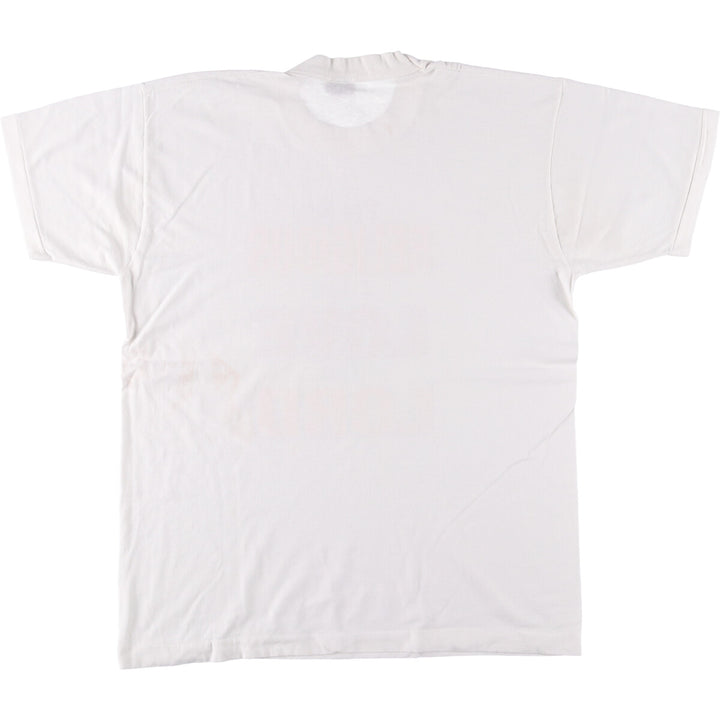 90'S Vintage Message Print T-Shirt, Made in USA, Men's Size L cotton white type Vintage Second Hand
