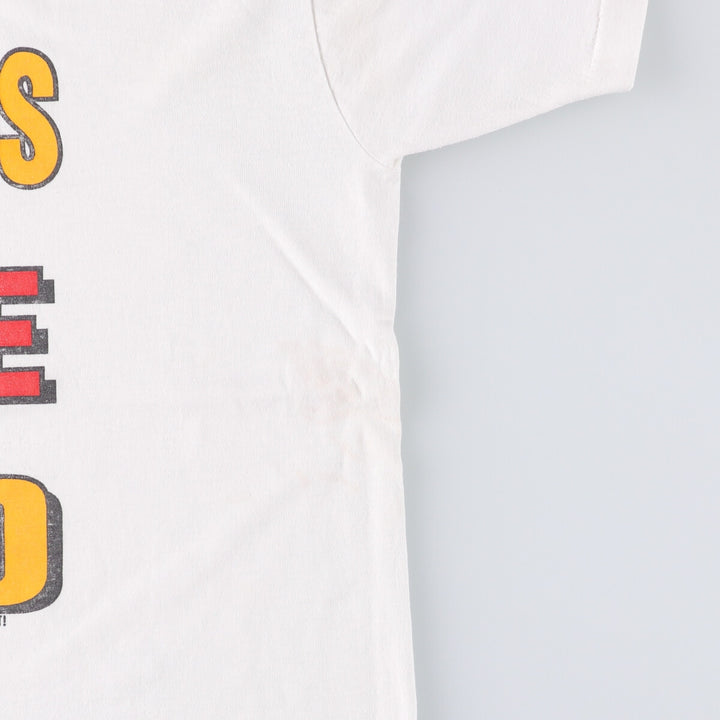 90'S Vintage Message Print T-Shirt, Made in USA, Men's Size L cotton white type Vintage Second Hand