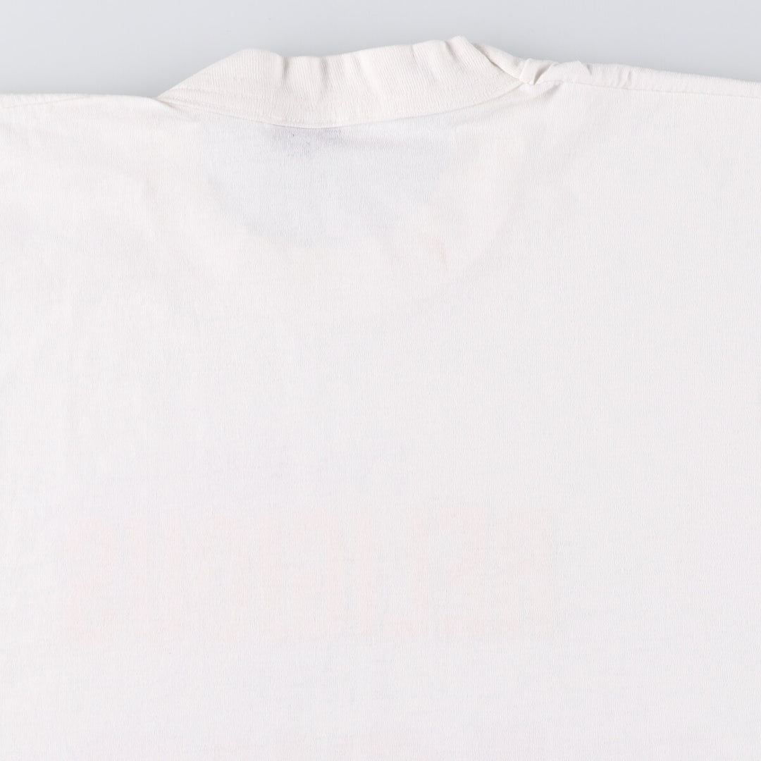 90'S Vintage Message Print T-Shirt, Made in USA, Men's Size L cotton white type Vintage Second Hand