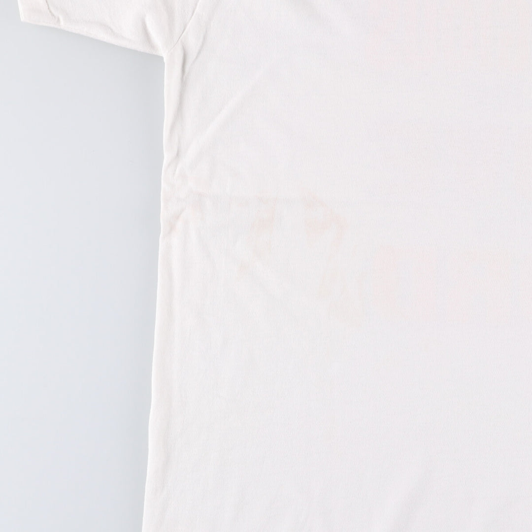 90'S Vintage Message Print T-Shirt, Made in USA, Men's Size L cotton white type Vintage Second Hand