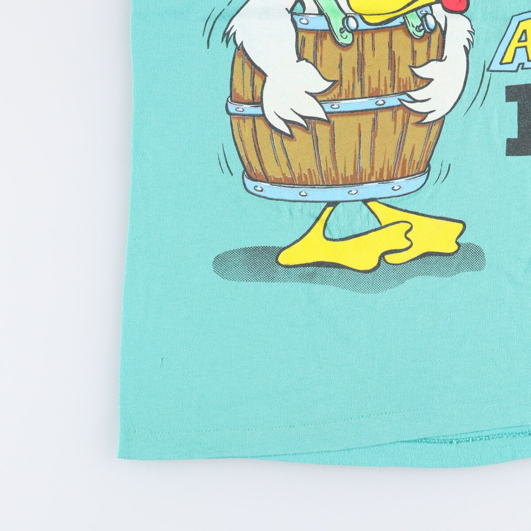 Vintage 80s-90'S SSI Printed T-Shirt, Men's Size Medium cotton turquoise blue Vintage Second Hand
