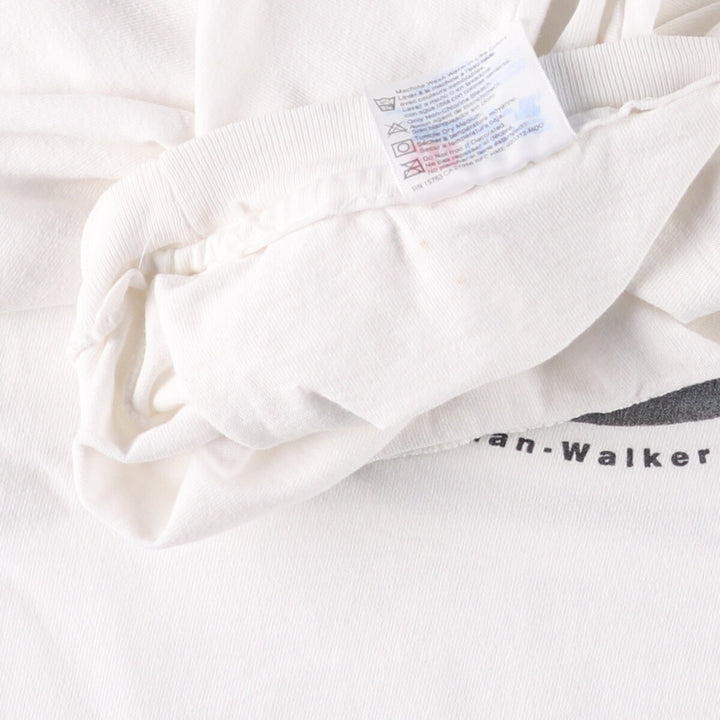90'S Hanes Whitman Walker Clinic Printed T-Shirt, Made in USA, Men's XL Size, Vintage cotton white type Vintage Second Hand