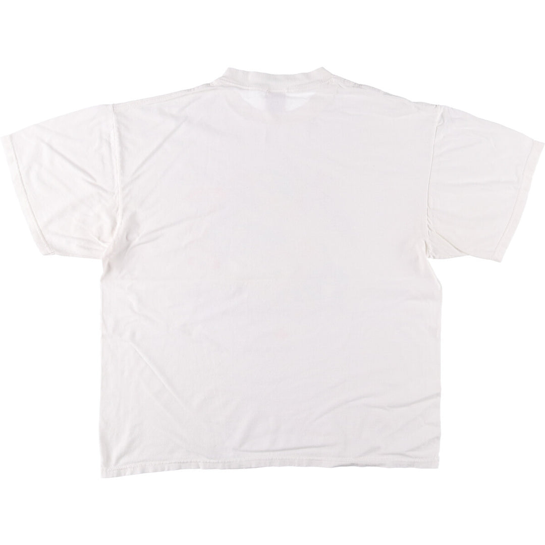 00'S Delta DELTA Printed T-shirt Men's XL size cotton white type Vintage Second Hand