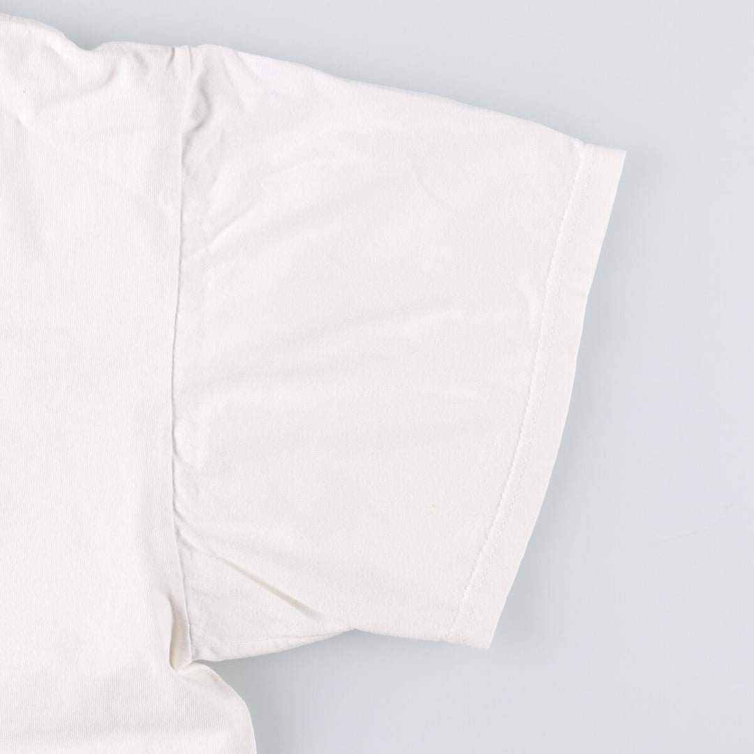 00'S Delta DELTA Printed T-shirt Men's XL size cotton white type Vintage Second Hand