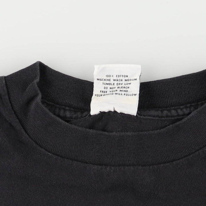 90'S BALZOUT message printed T-shirt, made in USA, men's size L, vintage cotton black type Vintage Second Hand