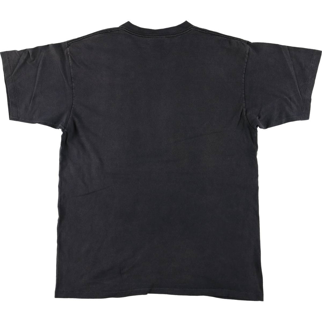 LOGOTEL Message Print T-shirt Made in USA Men's XL Vintage cotton black type Vintage Second Hand