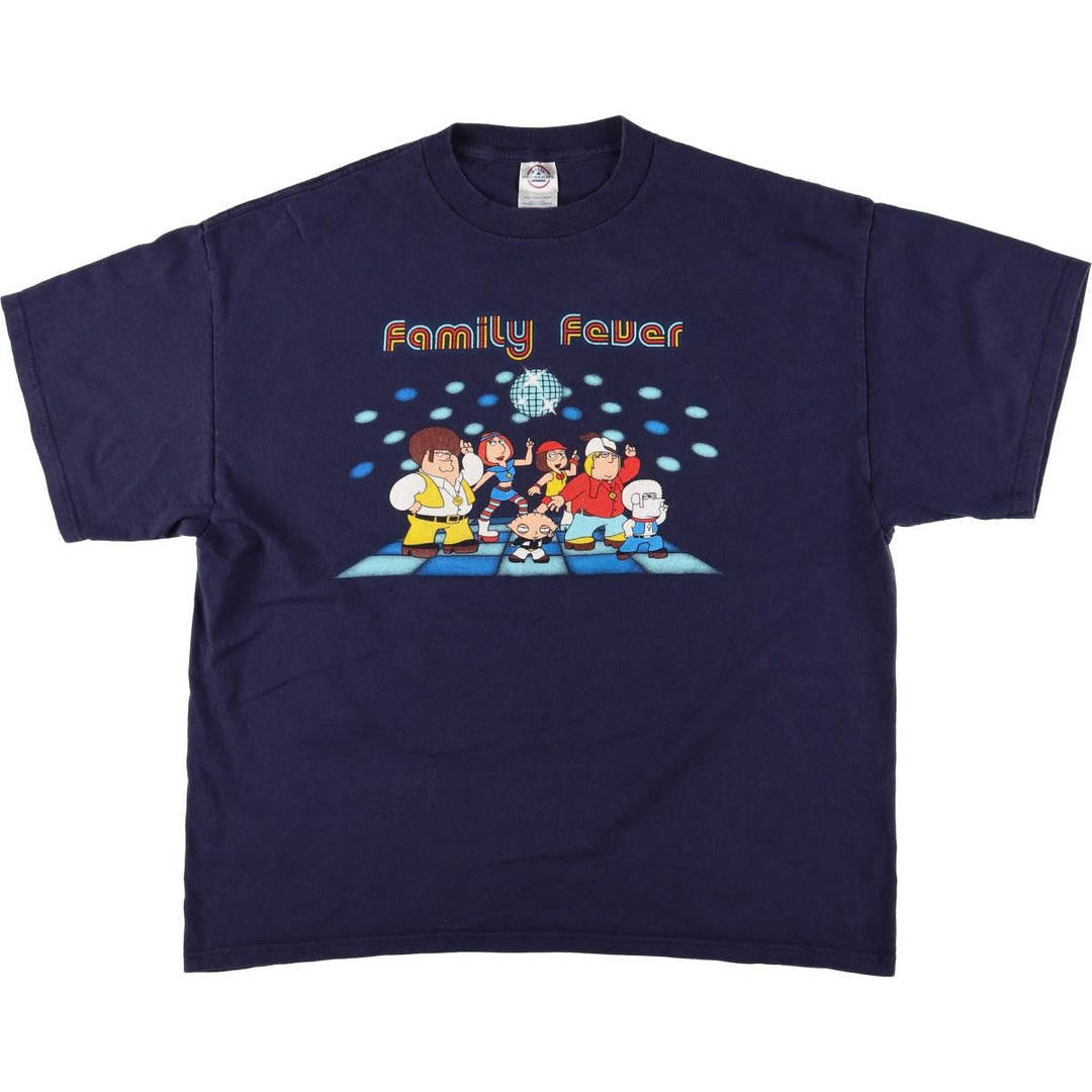 2000'S Delta Family Guy Character Print T-Shirt, Men's Size XL cotton navy blue type Vintage Second Hand