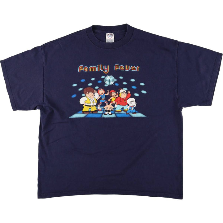 2000'S Delta Family Guy Character Print T-Shirt, Men's Size XL cotton navy blue type Vintage Second Hand