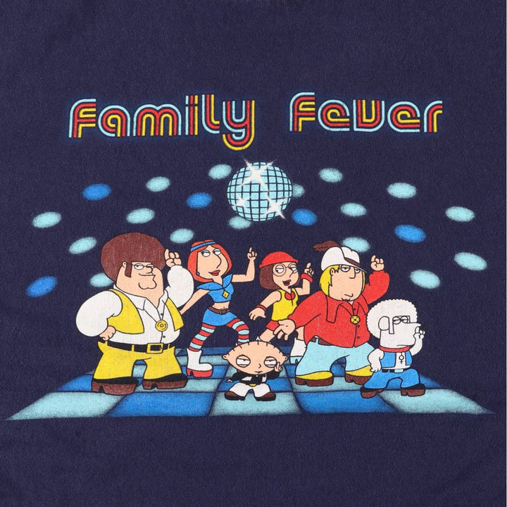 2000'S Delta Family Guy Character Print T-Shirt, Men's Size XL cotton navy blue type Vintage Second Hand