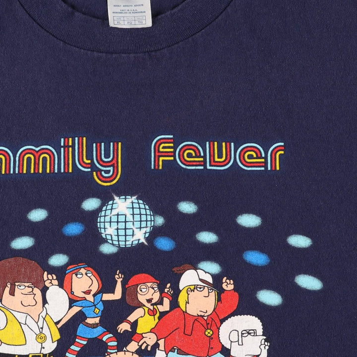 2000'S Delta Family Guy Character Print T-Shirt, Men's Size XL cotton navy blue type Vintage Second Hand