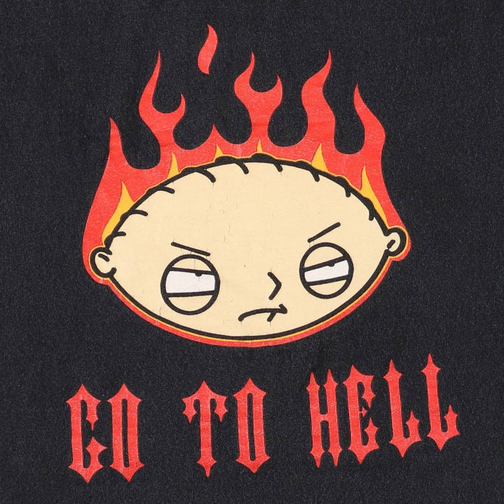 2000'S ALSTYLE FAMILY GUY Character Print T-Shirt, Men's Size XL cotton black type Vintage Second Hand