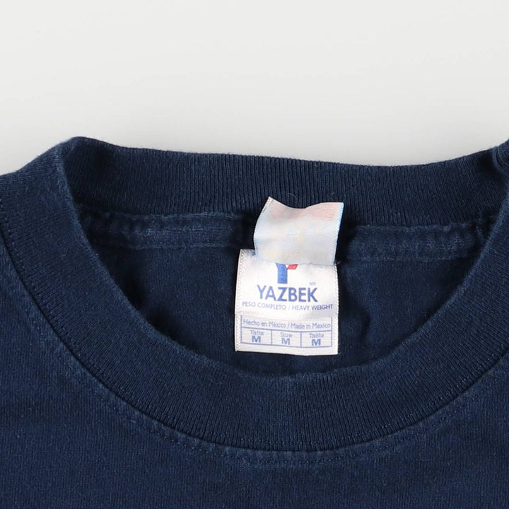 YAZBEK PEANUTS Character Print T-Shirt, Men's Size M cotton navy blue type Vintage Second Hand