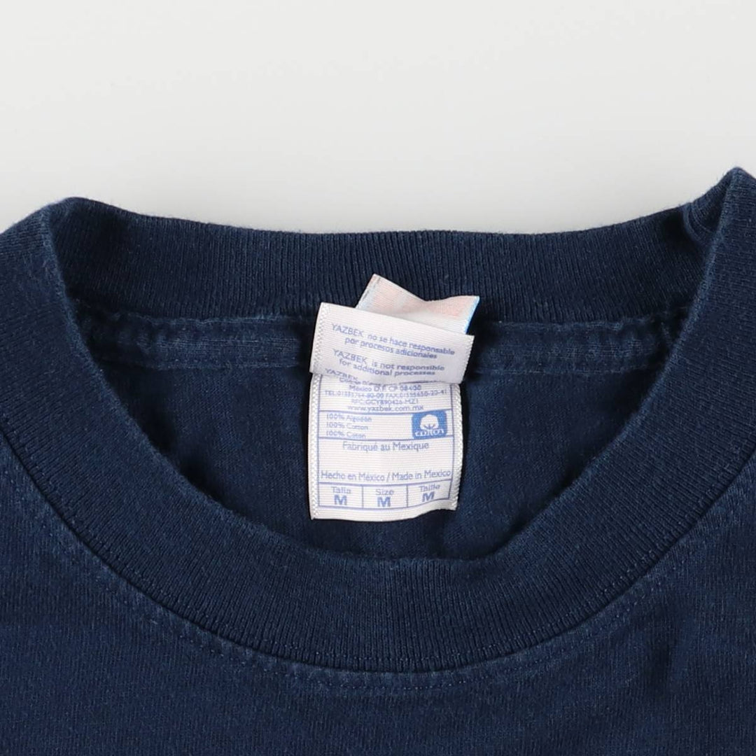 YAZBEK PEANUTS Character Print T-Shirt, Men's Size M cotton navy blue type Vintage Second Hand