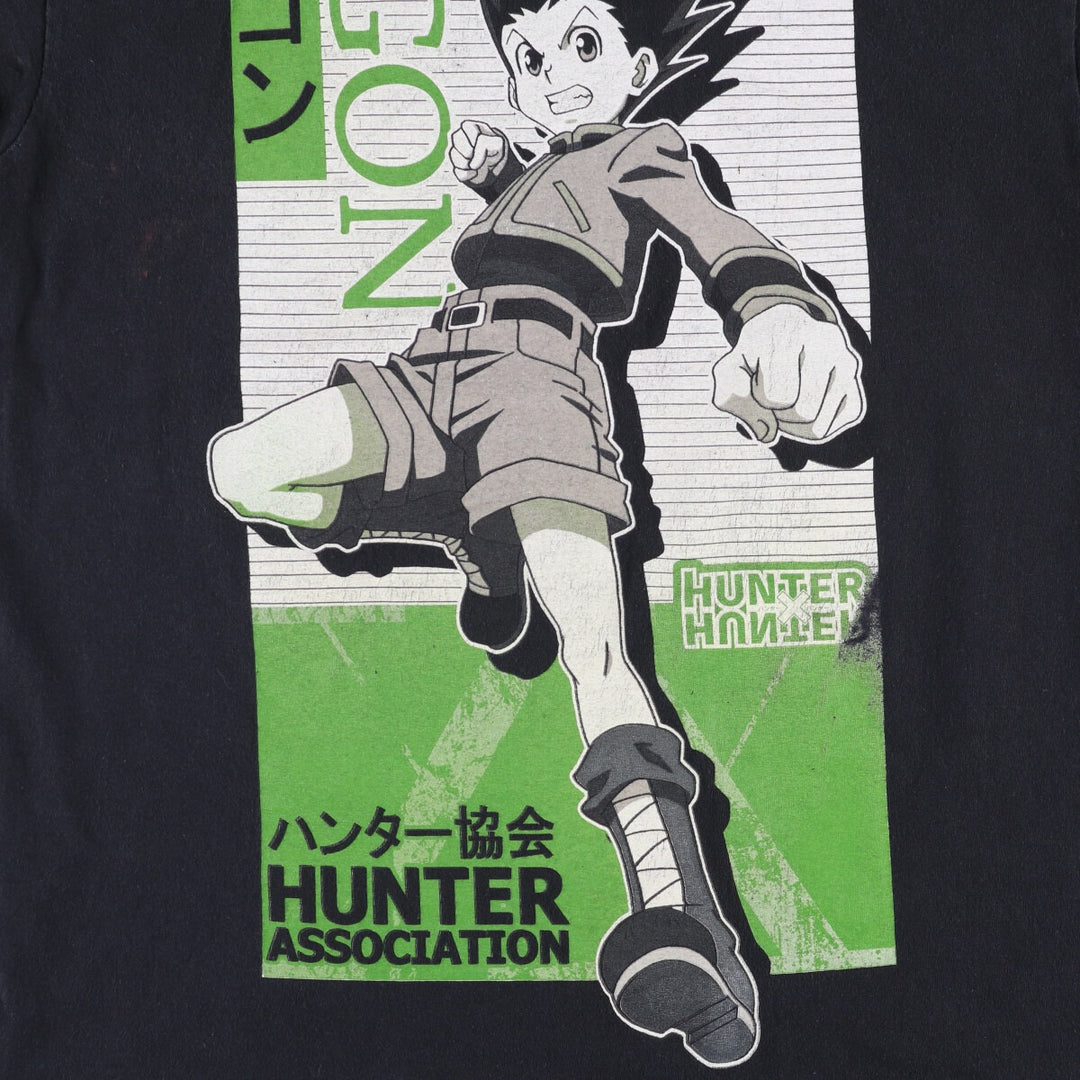 HUNTER HUNTER Hunter x Hunter character print T-shirt, men's size M cotton black type Vintage Second Hand