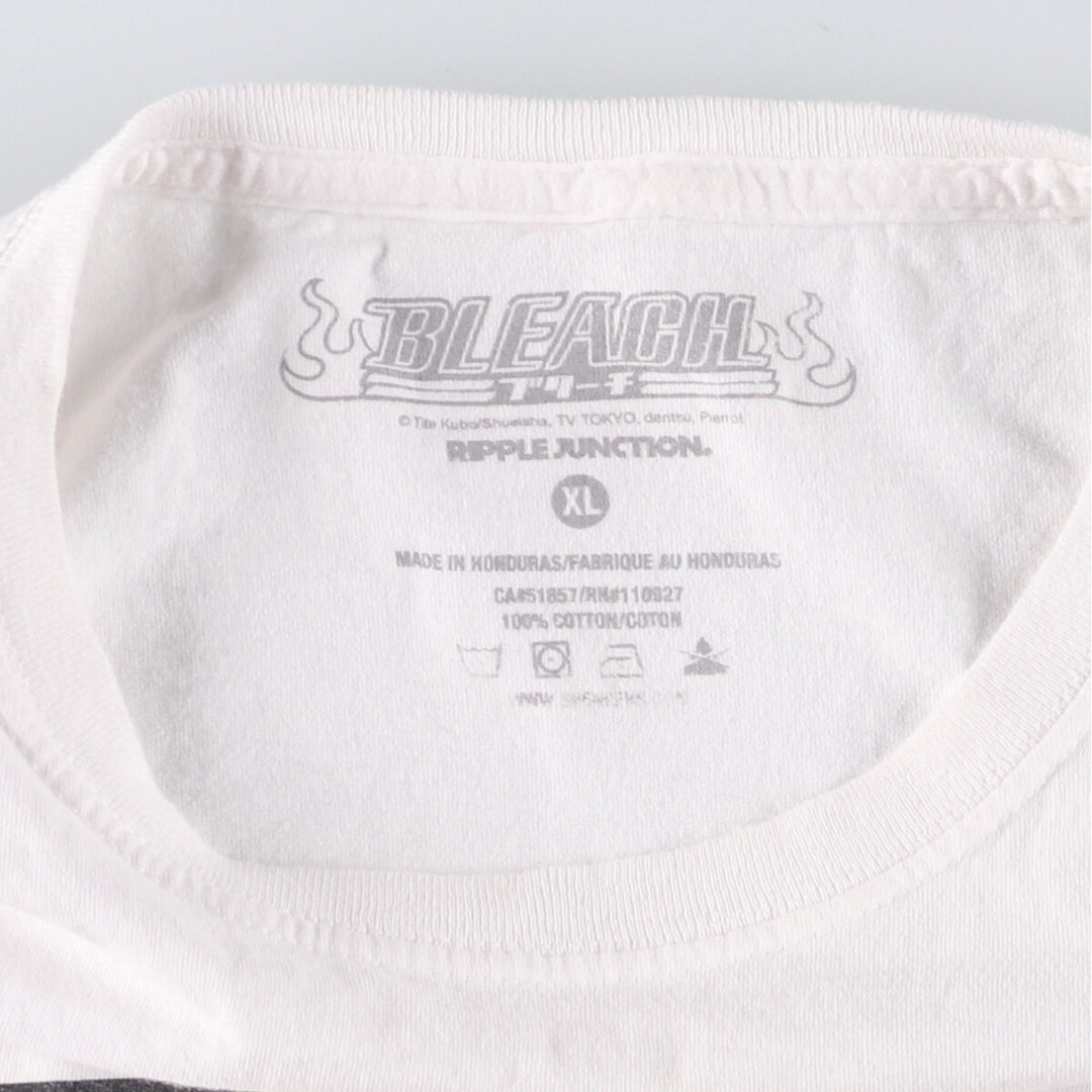 Ripple Junction BLEACH Character Print T-Shirt, Men's Size XL cotton white type Vintage Second Hand
