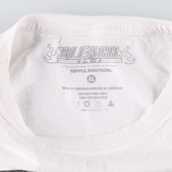 Ripple Junction BLEACH Character Print T-Shirt, Men's Size XL cotton white type Vintage Second Hand