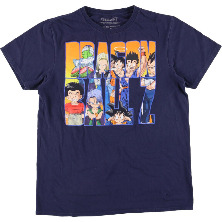DORAGONBALL Dragon Ball Character Print T-Shirt, Men's Size M cotton navy blue type Vintage Second Hand