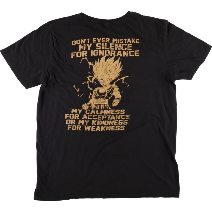 DORAGONBALL Dragon Ball Anime Character Print T-Shirt, Men's Size L unclear black type Vintage Second Hand
