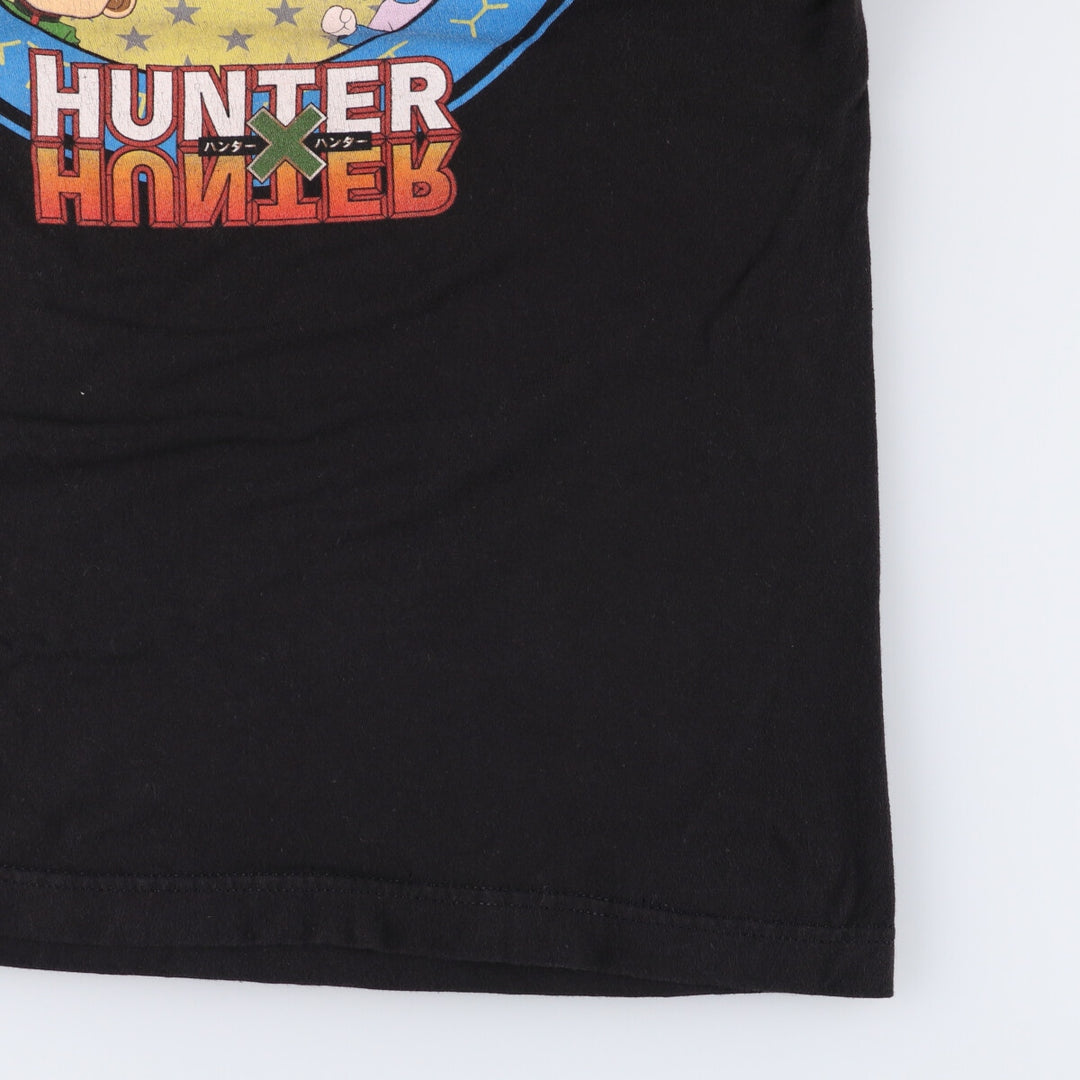 HUNTERxHUNTER Anime Character Print T-Shirt, Men's Size M cotton black type Vintage Second Hand