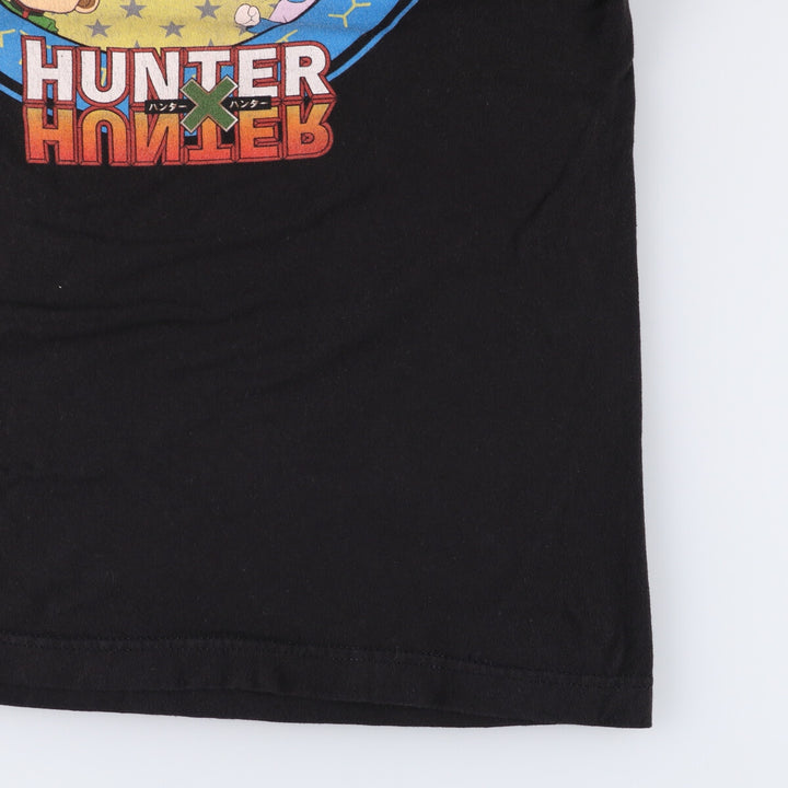 HUNTERxHUNTER Anime Character Print T-Shirt, Men's Size M cotton black type Vintage Second Hand