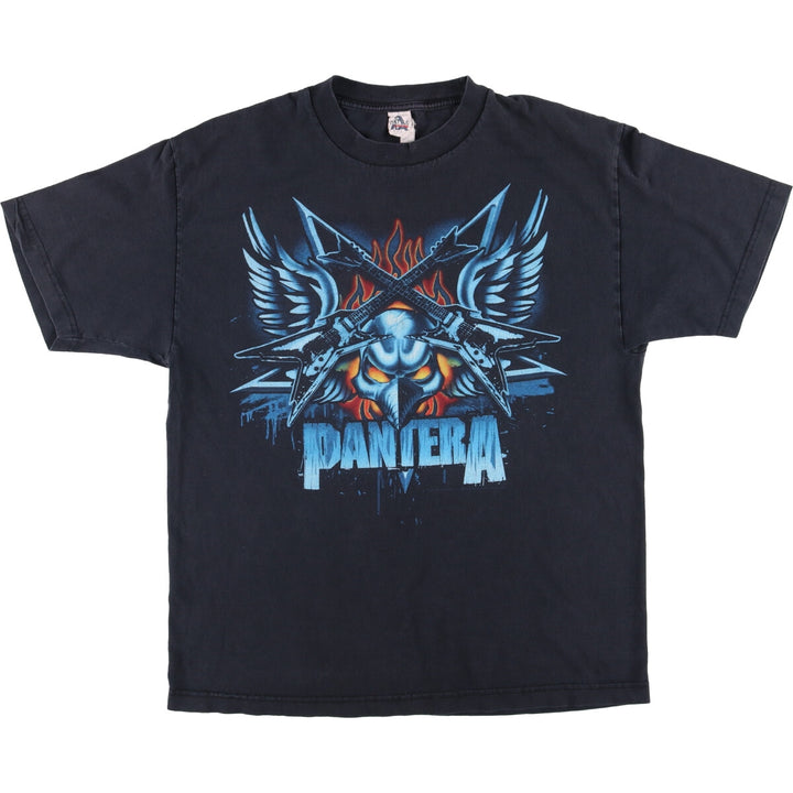 00'S ALSTYLE PANTERA Pantera band T-shirt, band T, men's size L cotton black type Vintage Second Hand