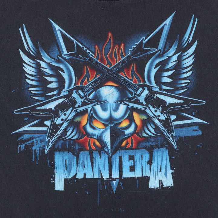 00'S ALSTYLE PANTERA Pantera band T-shirt, band T, men's size L cotton black type Vintage Second Hand