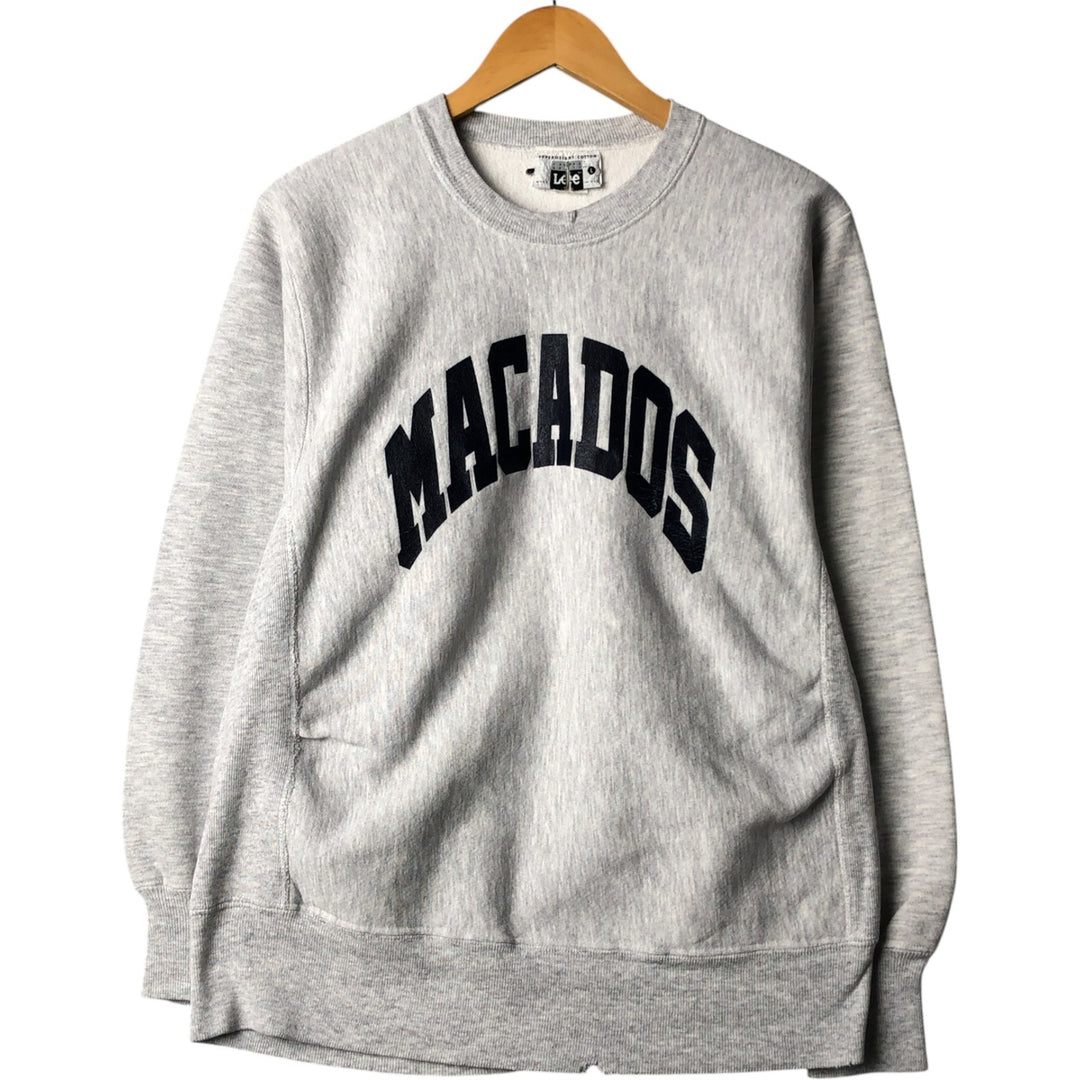 90'S Lee Print Sweatshirt, Made in USA, Men's Size L (Equivalent), Vintage cotton gray type Vintage Second Hand