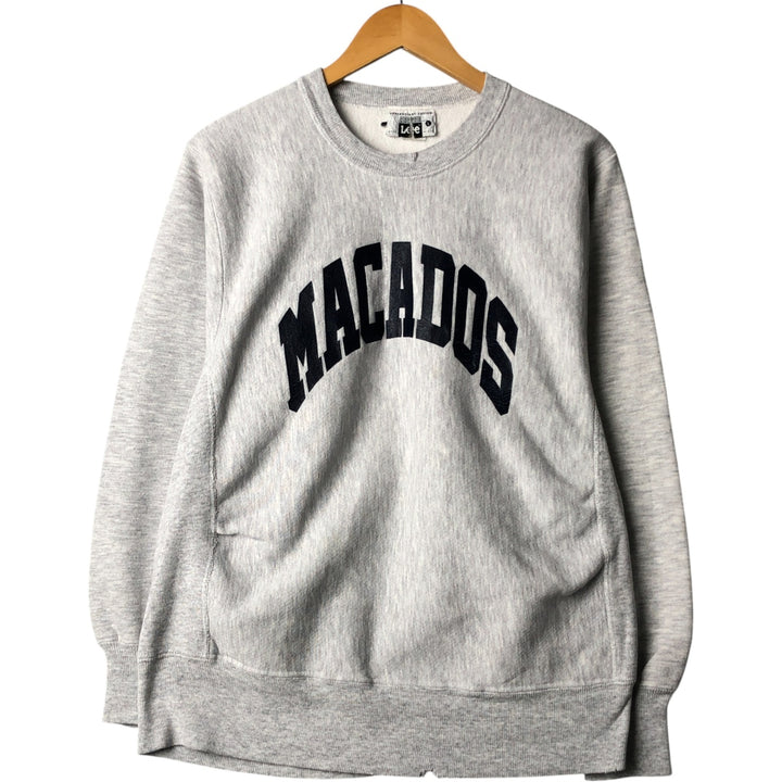 90'S Lee Print Sweatshirt, Made in USA, Men's Size L (Equivalent), Vintage cotton gray type Vintage Second Hand