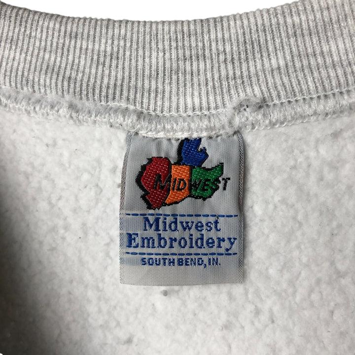 Midwest Embroidery Pennsylvania State University College Sweatshirt (Made in USA) cotton gray type Vintage Second Hand